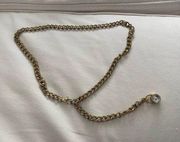Michael Kors gold tone chain belt bauble