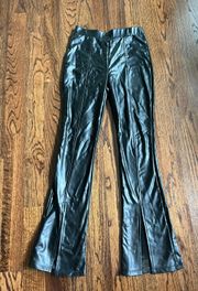 flare leather pants 