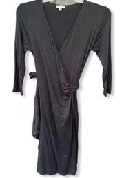 Max Studio Wrap Dress Black