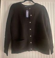 Pendleton black women’s  sweater button up size Medium