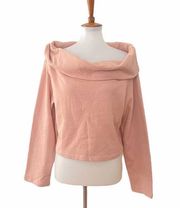 & Other Stories Los Angeles Atelier Off the Shoulder Sweater Pink Size 8