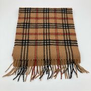 Vintage Lord & Taylor 100% Cashmere Plaid Tartan Fringed Scarf