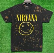 Urban Outfitters Nirvana Bleach Dye Logo T-shirt Size Med