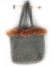 HANDMADE | tote sweater knit heather gray