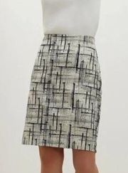 MM Lafleur Noho Pencil Skirt Cubist Jacquard Career Work Womens Size 0