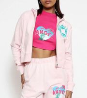 NWT  Sorry Siren Baby Light Pink Zip Up Hoodie