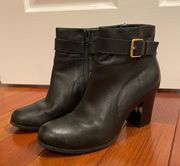 Black Leather Booties