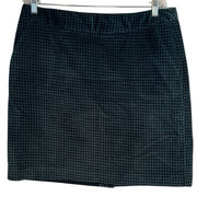 LL BEAN Skirt 16 Green Black Check Careerwear Lined Short Pockets Favorite Fit