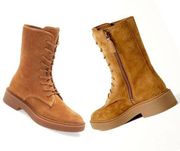 NEW Vince Women’s Kady lace-up Suede Waterproof Combat Boot size 9 Tan