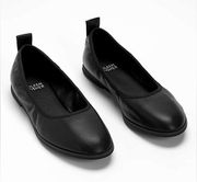 Eileen Fisher Black Leather Flats Notion Nappa Leather Ballet Flat Sz 9.5