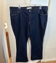 EUC Sonoma 24W Stretchy Bootcut Jeans Dark Wash Worn Twice Wide Waistband