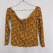 4/$25 orange kiss floral top medium