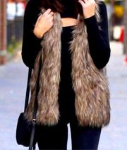 NWT Merona Faux Fur Vest size Medium