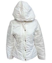 New Look Hooded Jacket White Size Large