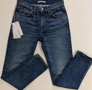 NEW GRLFRND Jane Slim Straight Leg With A High Rise Jeans Size 30