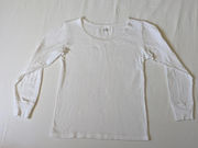 White Scoop Neck Long Sleeve