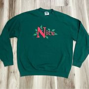 Vintage Lee Christmas Nice Crewneck Sweatshirt Women’s Large