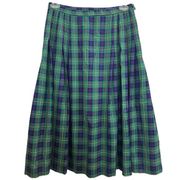 Vintage Pendleton Plaid Pleated Skirt 100% Wool