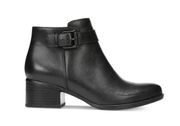 Naturalizer Dora Ankle Bootie in Black Leather Low Heel Size 9