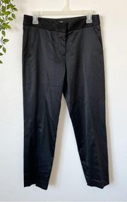 Tory Burch Skylar Black Wool Ankle Tuxedo Pants Sz 4