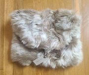 NWT Remi/Reid large faux fur clutch from  hand bag single flap
