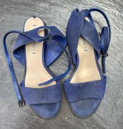 blue gladiator sandals sz 7