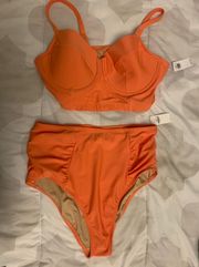 Orange Bikini Top and Bottom