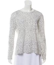 Proenza Schouler Abstract Polka Dot Spot Printed Long Sleeve Tissue T-Shirt