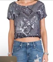 tularosa metalícelo crop top XS