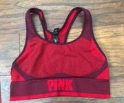 PINK VS Victoria Secret red sports activewear bra