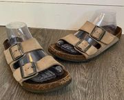 Birkenstock Arizona Tan Leather Slip On Adjustable Sandals Women’s Size 40