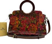 PATRICIA NASH Floral Oil Painting Lyon Satchel Crossbody Bag NWT