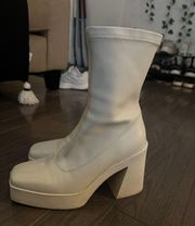 Chunky White Booties