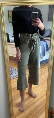 Cropped Wide Leg Pants