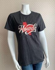 Howdy State of Texas Graphic Print T Shirt Trust Printshop sz Medium PW5