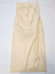 LPA Lucia Maxi Skirt in Banana Creme