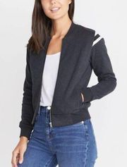 Marine Layer Women's Ashton Bomber Jacket Charcoal Gray Size Small Full Zip