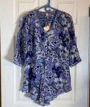 Raga Women’s Romper Size Small-NWT & Button