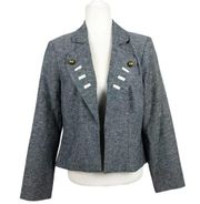 Fusion By Walter Marching Band Style Gold Button Front Blazer Size XS