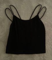 Cropped Black Tank