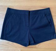 NWT Tory Burch Medium Navy-Blue Tessa Twill Shorts Size 6