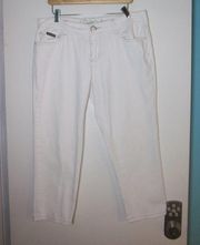 Roca Wear Womens 8/10 White Jeans Embroidered Rear Pockets Juniors Size 11