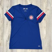 MLB Genuine Merchandise Chicago Cubs Women’s Blue Baseball Jersey Shirt Size L