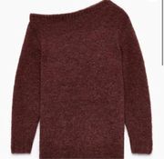 Aritzia Wilfred Brisinger Alpaca Knit One Shoulder Oversized Sweater