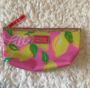 illy Pulitzer Estee Lauder zip plastic make up bag pink with 