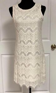 Lace cream dress. Fully lined. small