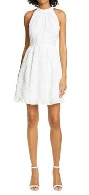 Ted Baker London Lorene Embroidered Skater Mini Dress - White - 1 (0-2)