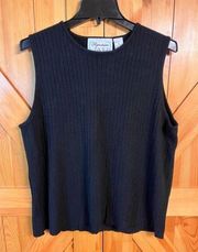 Signatures by Delta Burke sweater sleeveless size 1X black (3209)￼