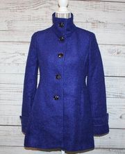 Kenneth Cole Lapis Wool-Blend Coat royal blue Women's Size 2