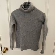 Nordstrom 100% Cashmere Soft Cozy Turtleneck Sweater Grey